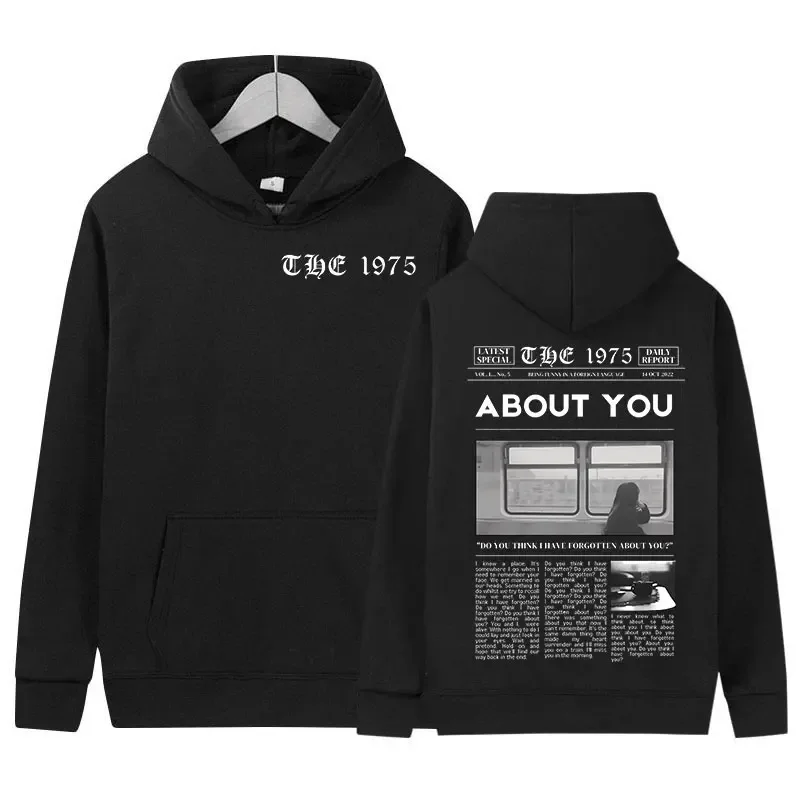 Rock The 1975 Being Funny in A Foreign Language about You Graphic Hoodie Men Women Retro Fashion Pullover Sweatshirts Streetwear