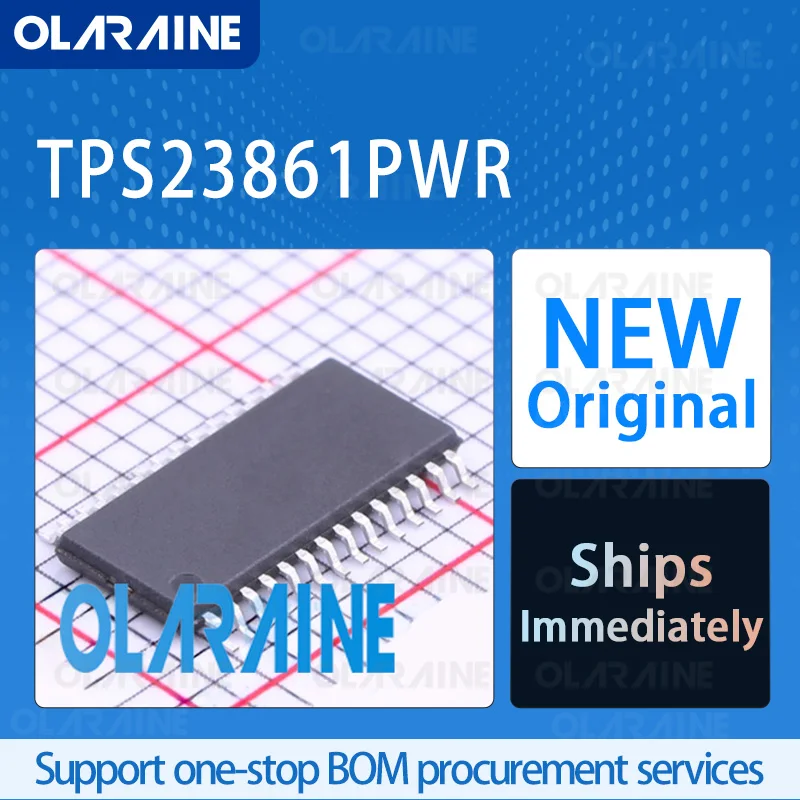 1/5/10Pcs TPS23861PWR TSSOP-28 original ic chip Power switch IC - POE/LAN RoHS Voltage 3.3 V Current 5 mA Output power 25.5 W