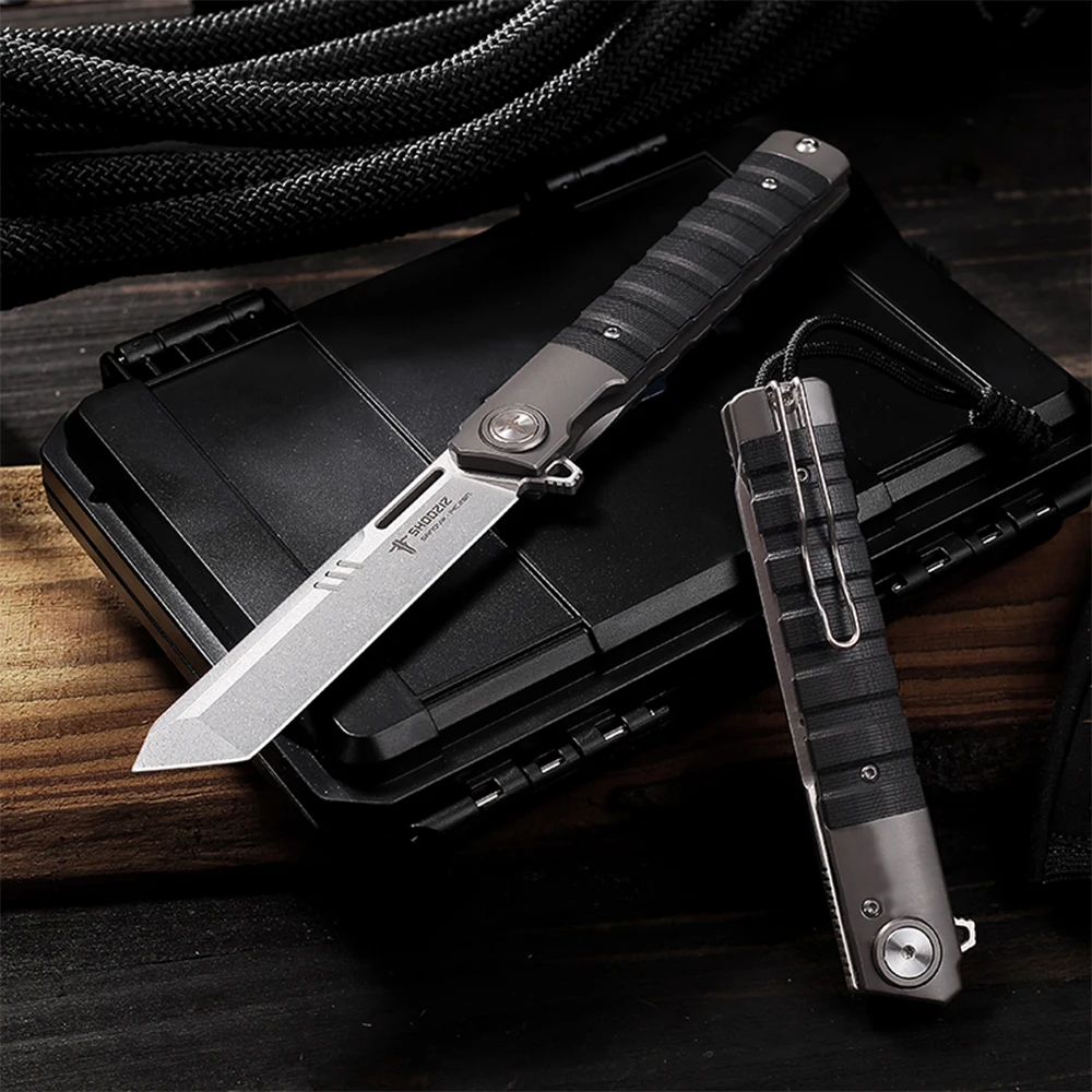 SHOOZIZ Складной карманный нож для мужчин, нож Flipper EDC, тактические ножи с зажимом, сталь 3,74 дюйма 14C28N, инструмент для кемпинга на открытом воздухе G10