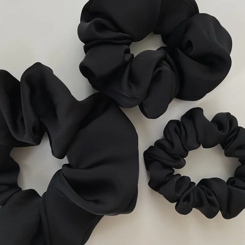 Oversize Satin Scrunchies Elastic Hair Ties Women Girls Big Silk Hair Bands Ponytail Holder Hair Rubber Bands Hair Accessories