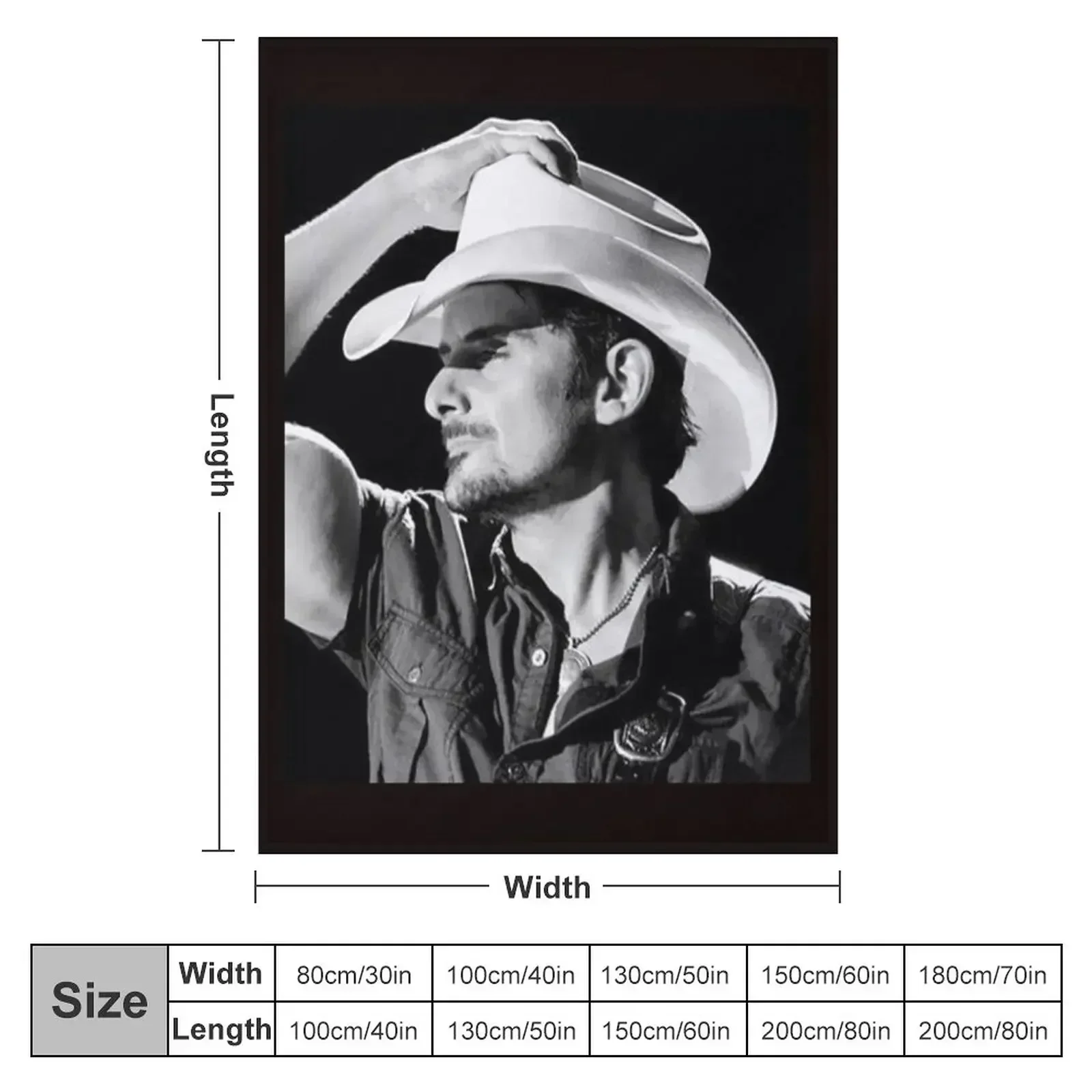 Brad Paisley - Poster Throw Blanket Sofa Furry For Baby For Sofa Thin Blankets