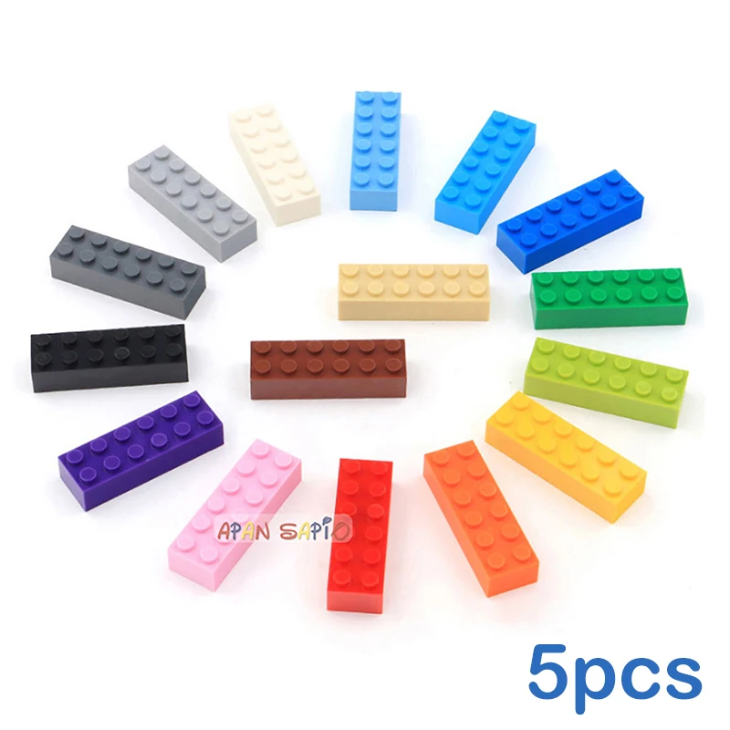 5pcs/lot DIY Blocks Building Bricks Thick 2X6 Educational Assemblage Construction Toys for Children Size Compatible With Brand