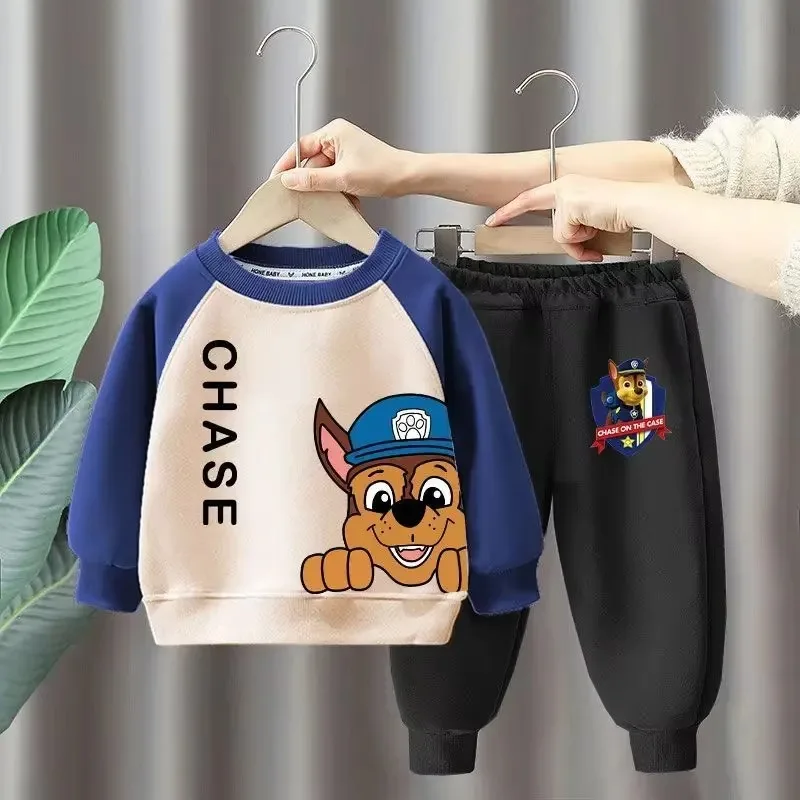 Autumn Winter Baby Girl Boy Clothes Set Children Cartoon Printing Sweatshirt Top and Pants Bottom 2 Piece Suit Cotton Tracksuit