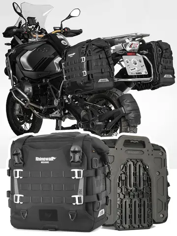 Rhinowalk 오토바이 사이드 백 퀵 릴리스 방수 35L BMW R1300GS R1250GS R1200GS S1000XR 용 잠금 구멍이있는 도난 방지