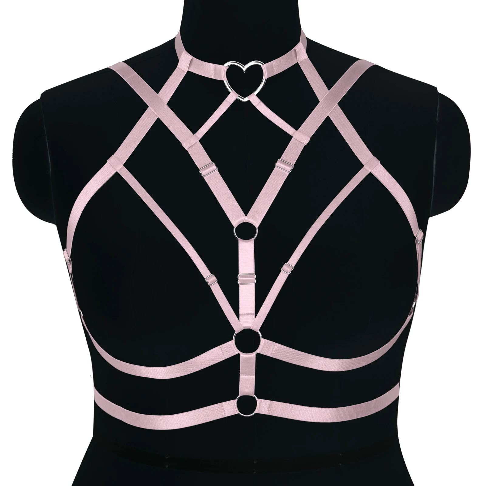 

Women Bondage Harness Elastic Body Chain Cage Women Harajuku Body Harness Belt Hollow Adjustable Bondage Lingerie Party Dance