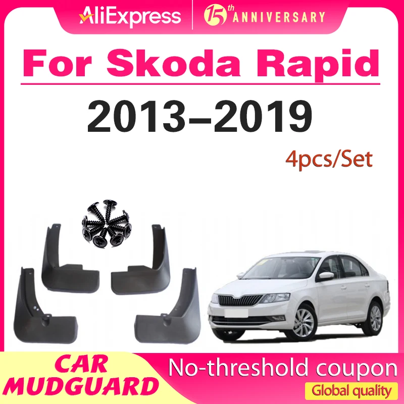 

Car Front Rear Mudguards For Skoda Rapid 2013 2014 2015 2016 2017 2018 2019 Mudflaps Accessories Splash Guard Fenders