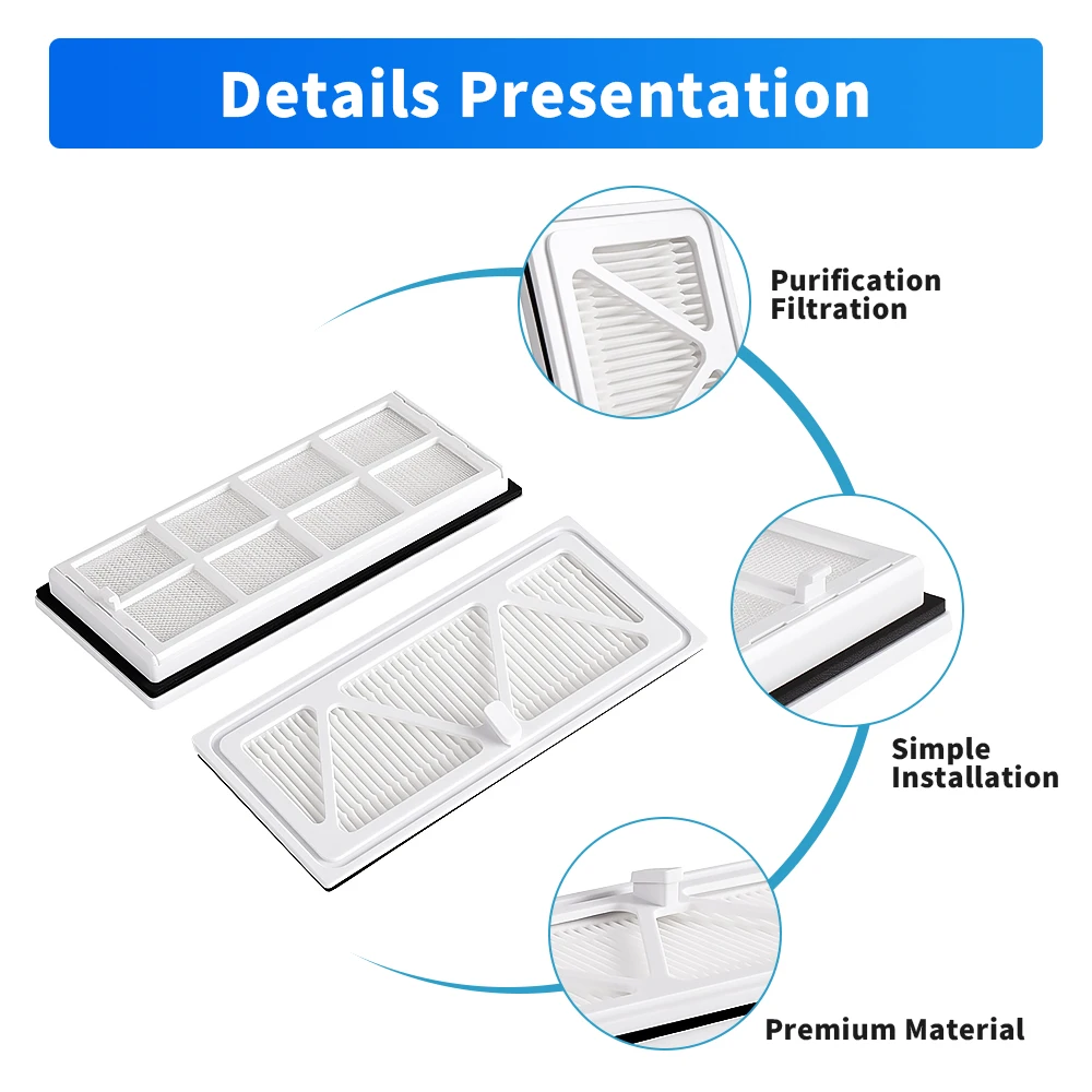 HEPA Filter For DJI For ROMO P S A Vacuum Robotic Reusable Filter Efficient Sweeper Attachment Washable Filter Replacement Parts