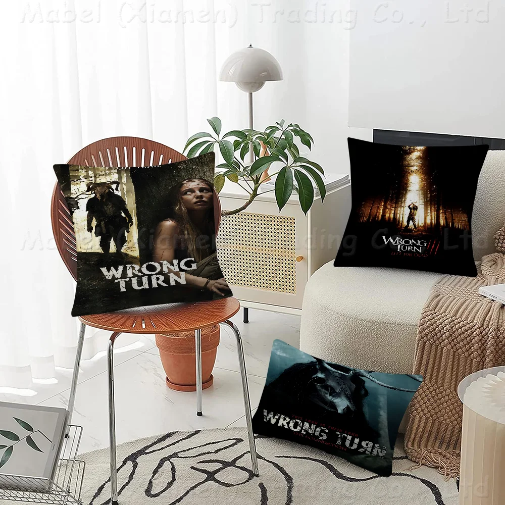 

1pc Classic Movie Horror Thriller Wrong Turn Cushion Cover Car Throw Pillow Case For Sofa Car Christmas Gift 40x40cm 45x45cm