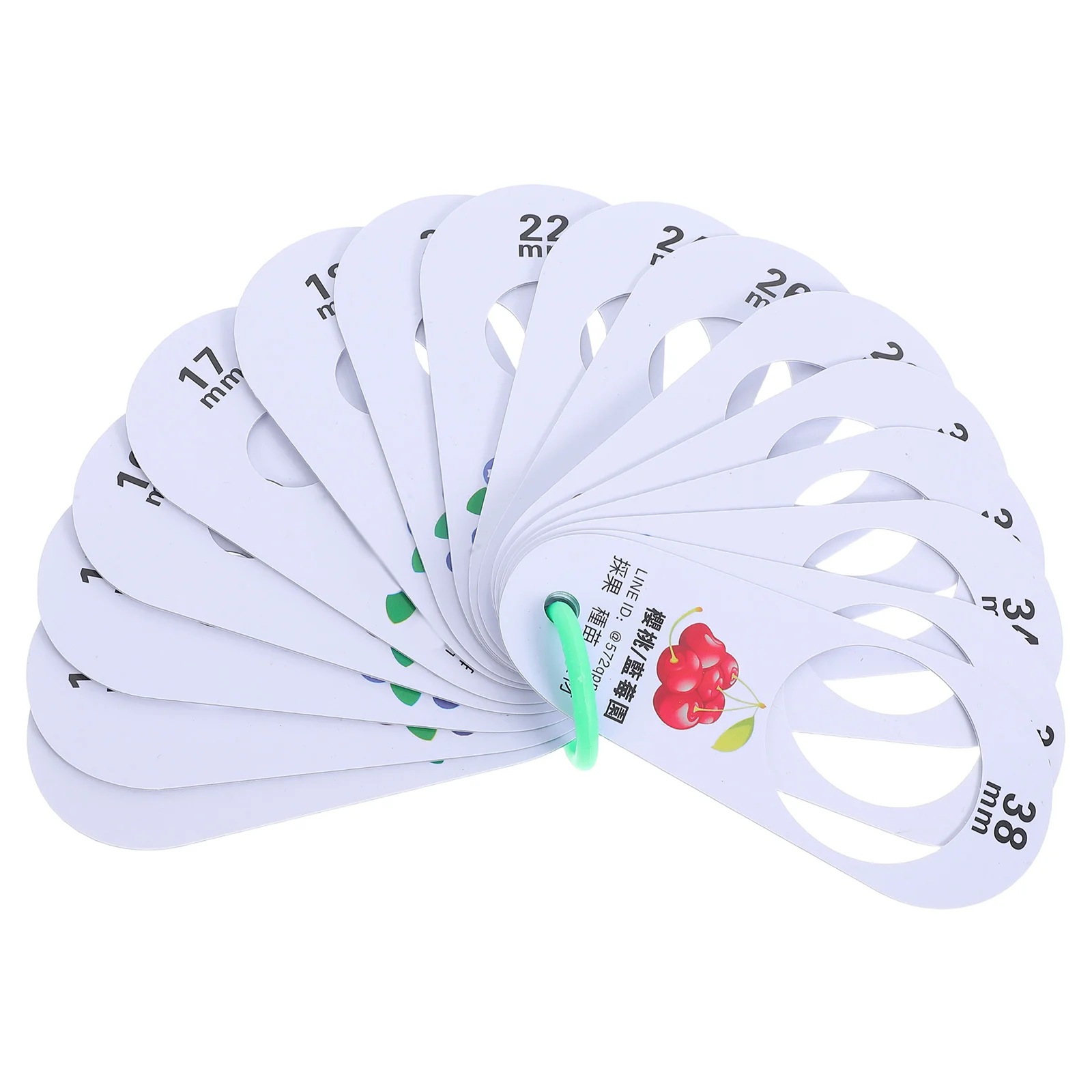 

16-Size Fruit Grading Ruler Plastic Diameter Measuring Gauge for Cherry Blueberry Precision Size Classification Tool