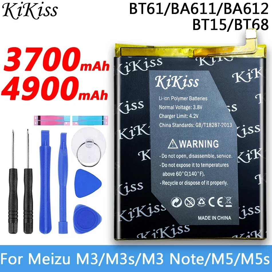 

Аккумулятор KiKiss BT61 BT15 BT68 BA611 BA612 для Meizu M3 Note L681H M681H M3S Mini M5 для Meilan 5 M5S 5S Bateria