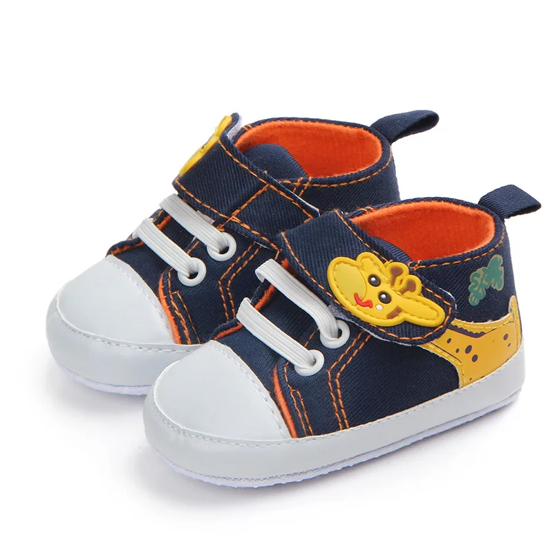 Cute Giraffe Baby Shoes Anti-slip Soft Sole Canvas Sneaker Shoes for Infant Boy Girl Cartoon Toddler First Walkers