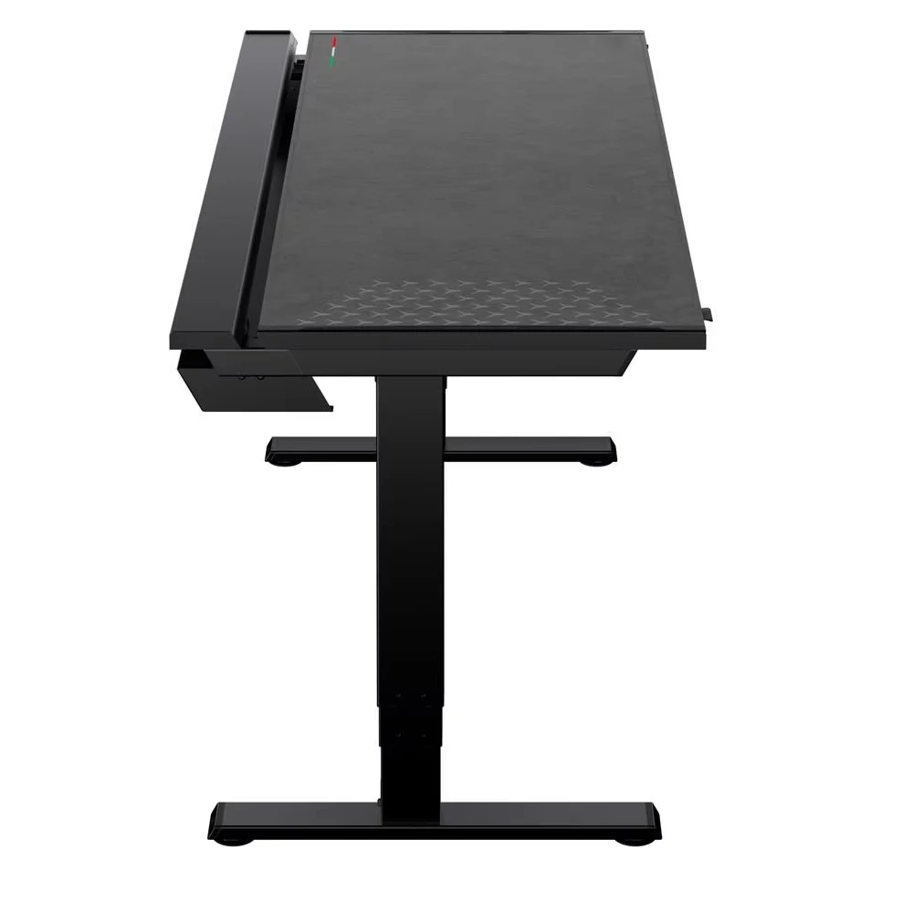 Ergonomic Solid Wood Modern Foldable Convertible Gaming Desk with RGB Lighting Steel Frame Well-Packed for Office Use