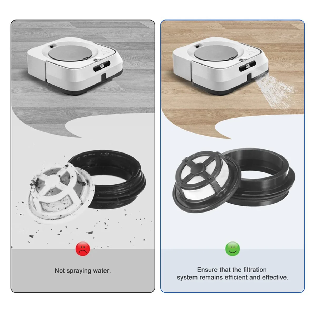 อะไหล่ตัวกรองถังเก็บน้ำสำหรับ iRobot Braava Jet M6 (6110) (6012) (6112) (6113) หุ่นยนต์ถูพื้นอะไหล่4650144