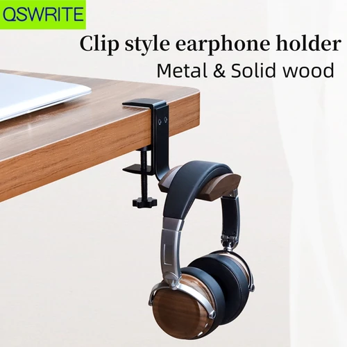 Imagen 1 del producto Soporte de Metal para auriculares, soporte de escritorio para auriculares, estante de almacenamiento para auriculares, gancho de mesa para auriculares, colgador para auriculares tipo clip