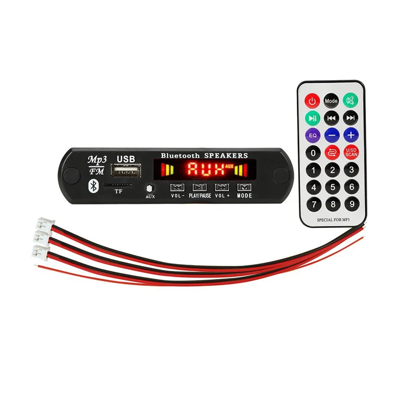 DC 5V 2X3W 6W Amplifier Decoder Board Bluetooth V5.0 Car MP3 Player USB Recording Module FM AUX Radio for Speaker