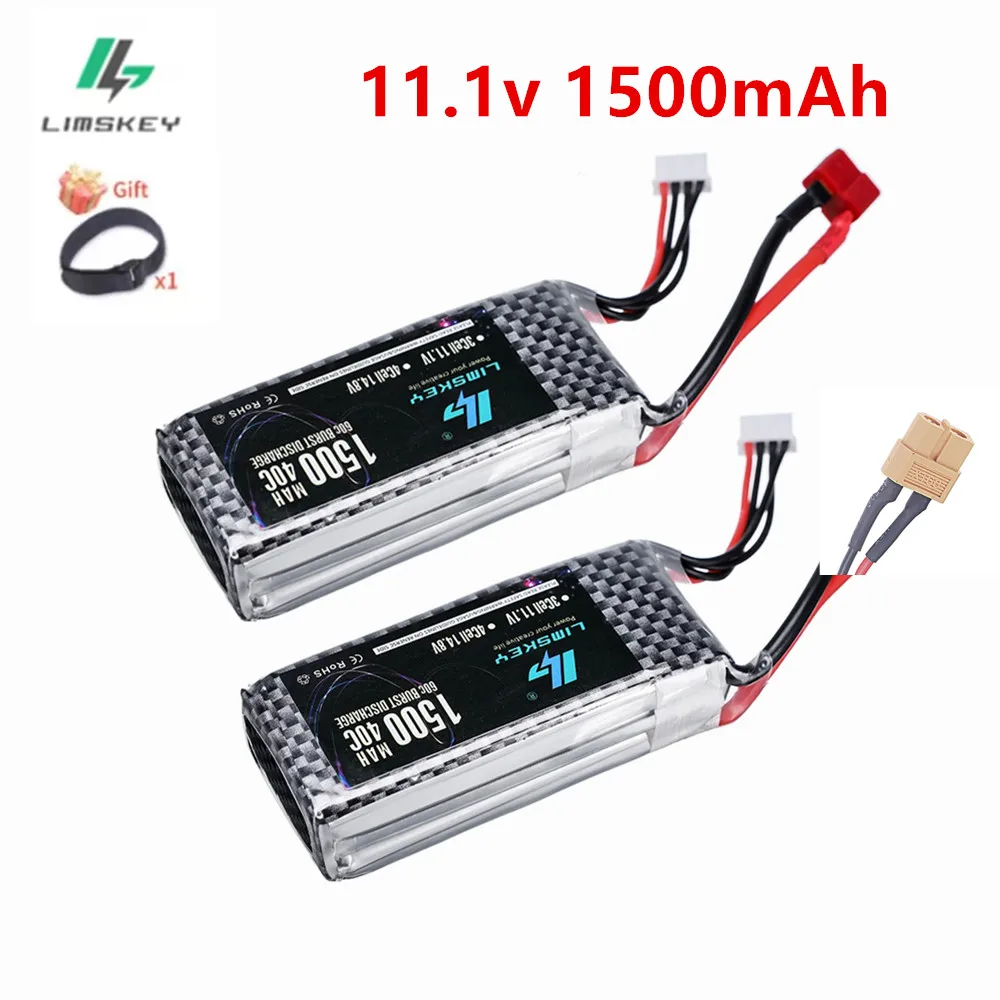 11.1V 1500mah 40C Lipo Battery for RC Car Airplane Boat Drone Quadcopter Spare Parts 3s 11.1v battery 1Pcs to 5Pcs