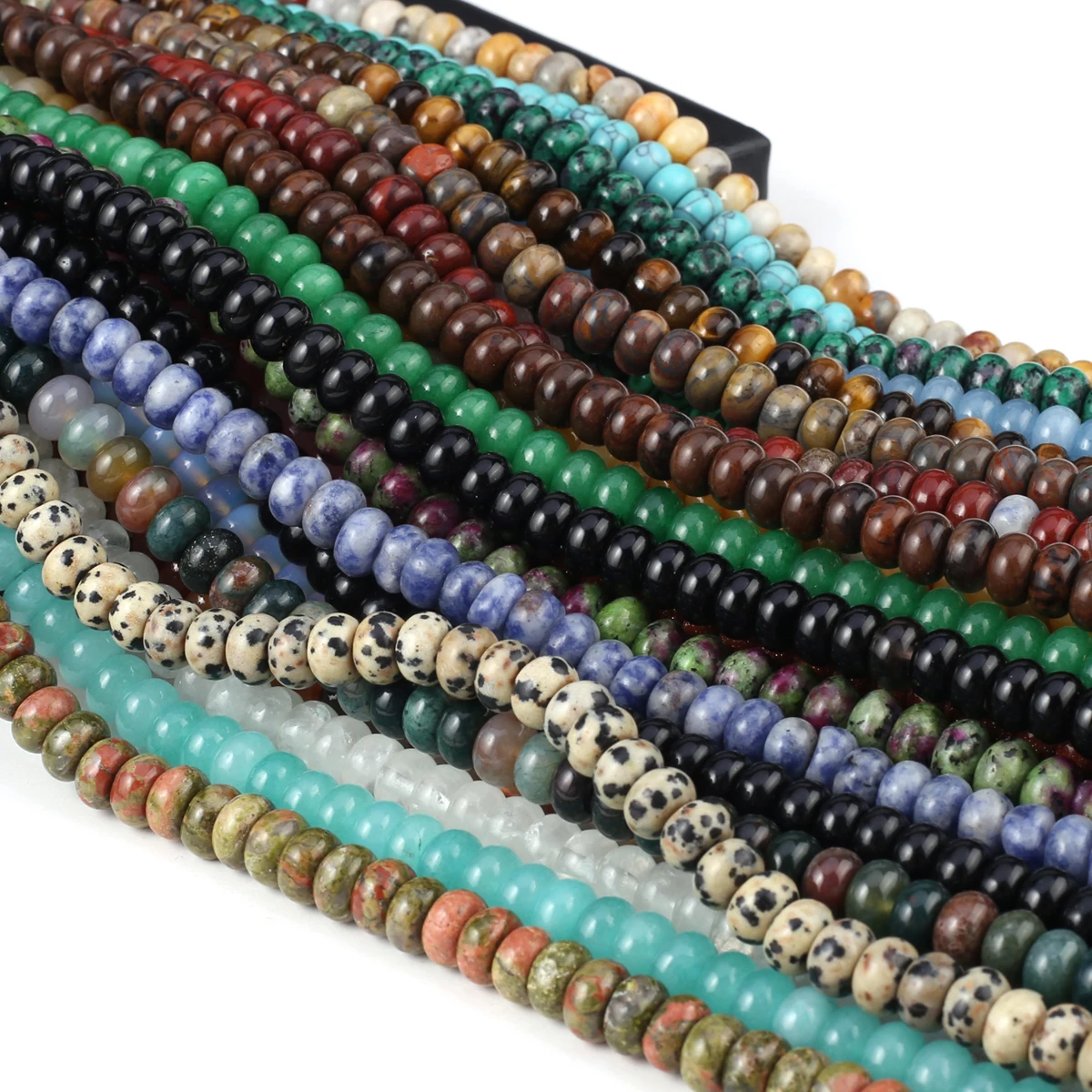 Natural Stone Beads Abacus Bead Shape Gemstone Isolation Spacing Loose Beads Jewelry Making DIY Necklaces Bracelet Accessories