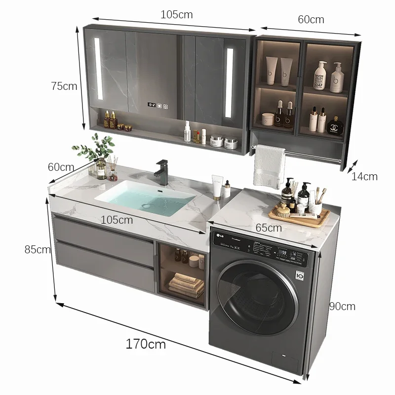 Luxury Drawer Cabinet Insideliner Insert Organiser Rack Fix Shelves Bathroom Sink Wall Mirrors Gabinete De Banheiro Furniture