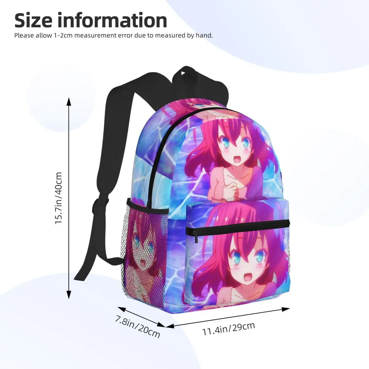 حقيبة ظهر Stephanie Dola Anime No Game No Life للطلاب حقيبة مدرسية للمشي لمسافات طويلة Daypack للأولاد والبنات حقيبة كتب عصرية حقائب كتف