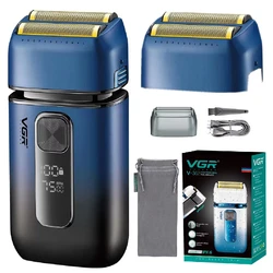 Original VGR Shaver For Men Professional Electric Shaver Waterproof Wet Dry Bald Head Razor Rechargeable Shaving Machine