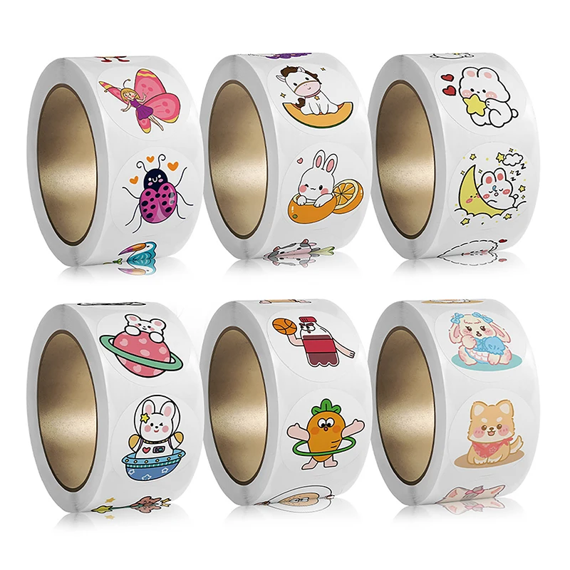 Kids' Motivational Stickers Cute Animal Reward Sticker Friendly Campus Office Classification Self-adhesive Label