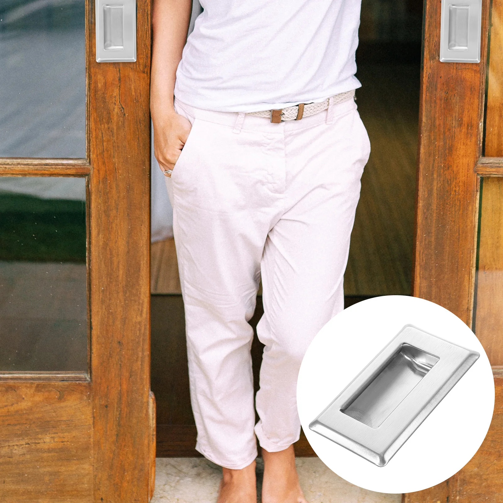 

Recessed Stainless Steel Cabinet Door Handle Embedded Door Pull Furniture Grip for Sliding Doors Drawers Closets