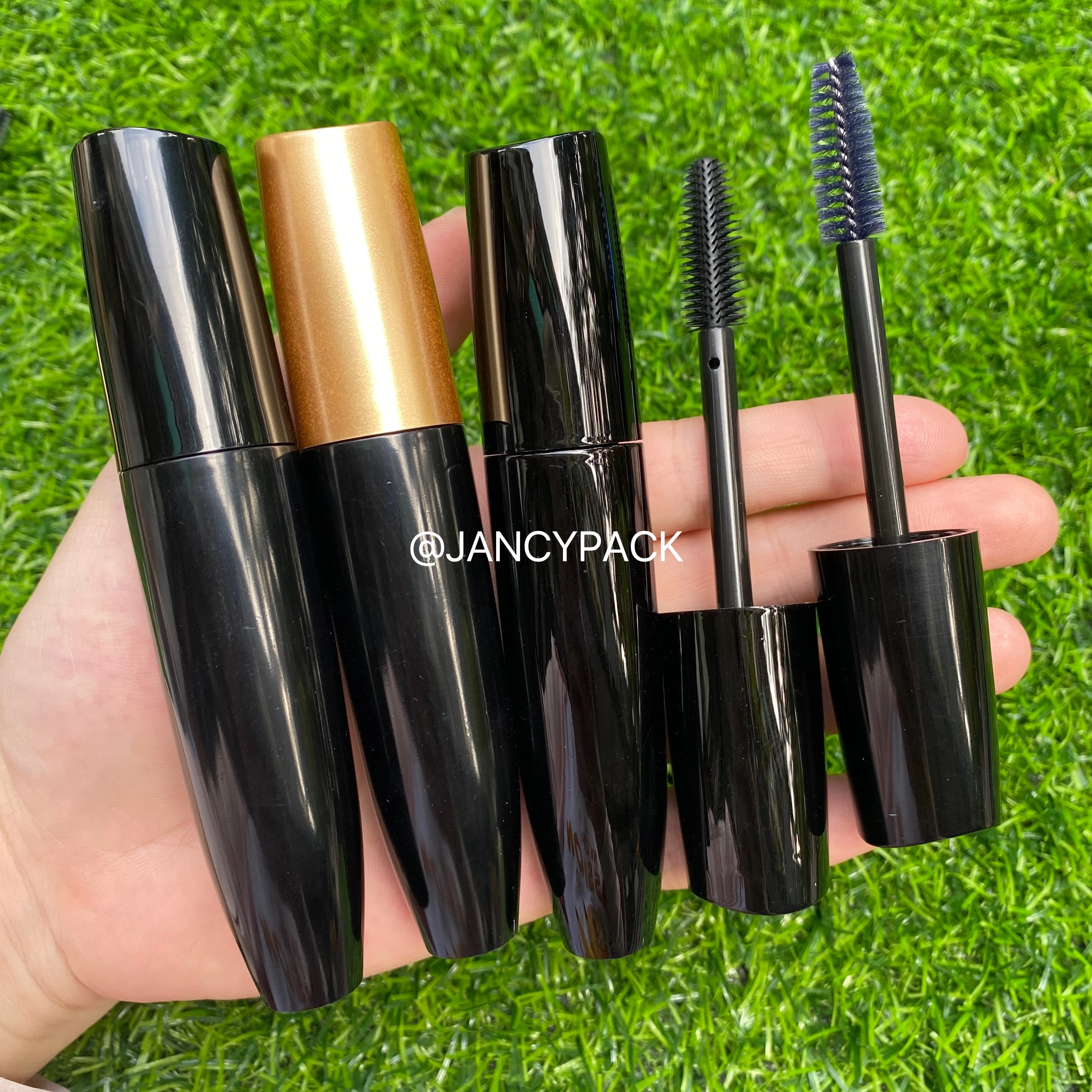 10ml Empty Gold Cap Mascara Tubes Plastic Eyelashes Growth Liquid Packing Refillable Accessories Beauty Portable Mascara Tubes