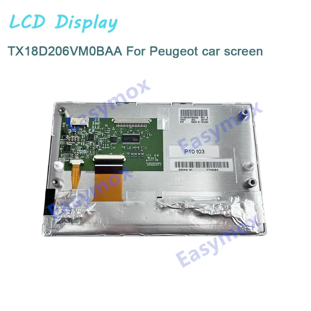 

7" Inch For Peugeot TFT-LCD Display Brand New TX18D206VM0BAA 800*480 WLED Panel Navigation Screen Repairment