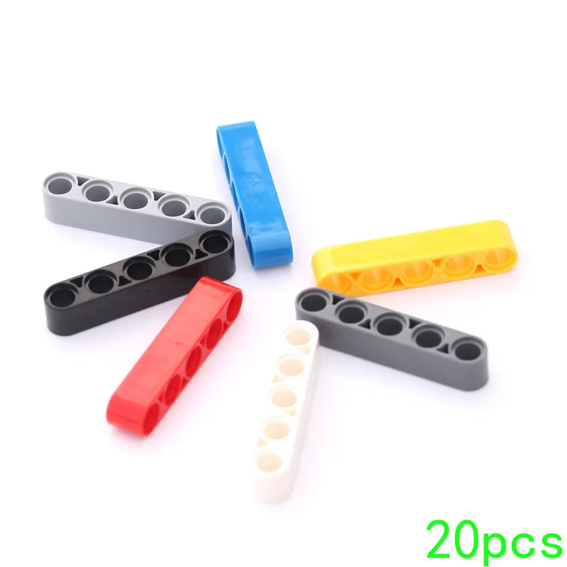 20PCS High-Tech Assemble Particle 32316 Liftarm 1x5 Thick Brick Building Blocks Kit Replaceable Part Toy For Children Gifts