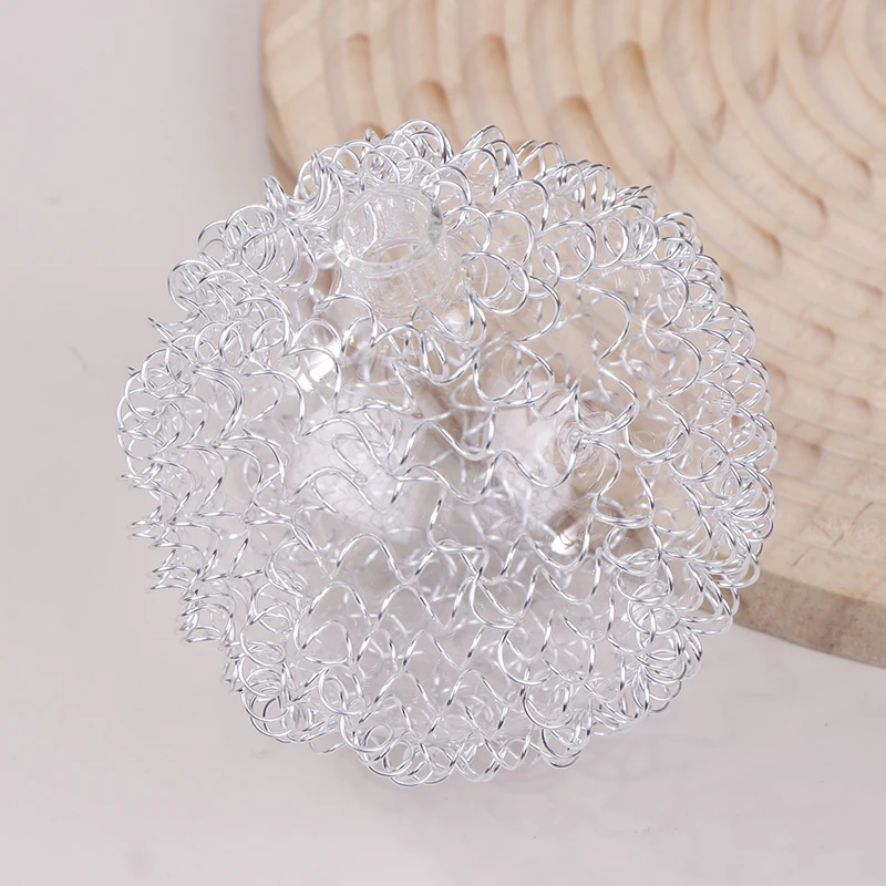 1pc Aluminum Wire Glass Ball Lamp Shade Replacement For G4 Ceiling Lamp Desk Lighting G4 Wire Light Shade 10mm Opening Fitter
