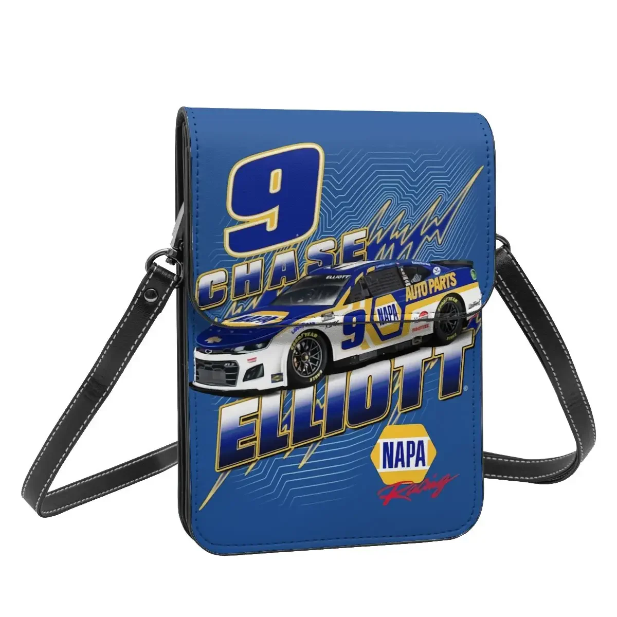 Chase Elliott 9 Crossbody Wallet حقيبة الهاتف الخليوي حقيبة الكتف محفظة الهاتف الخليوي حزام قابل للتعديل