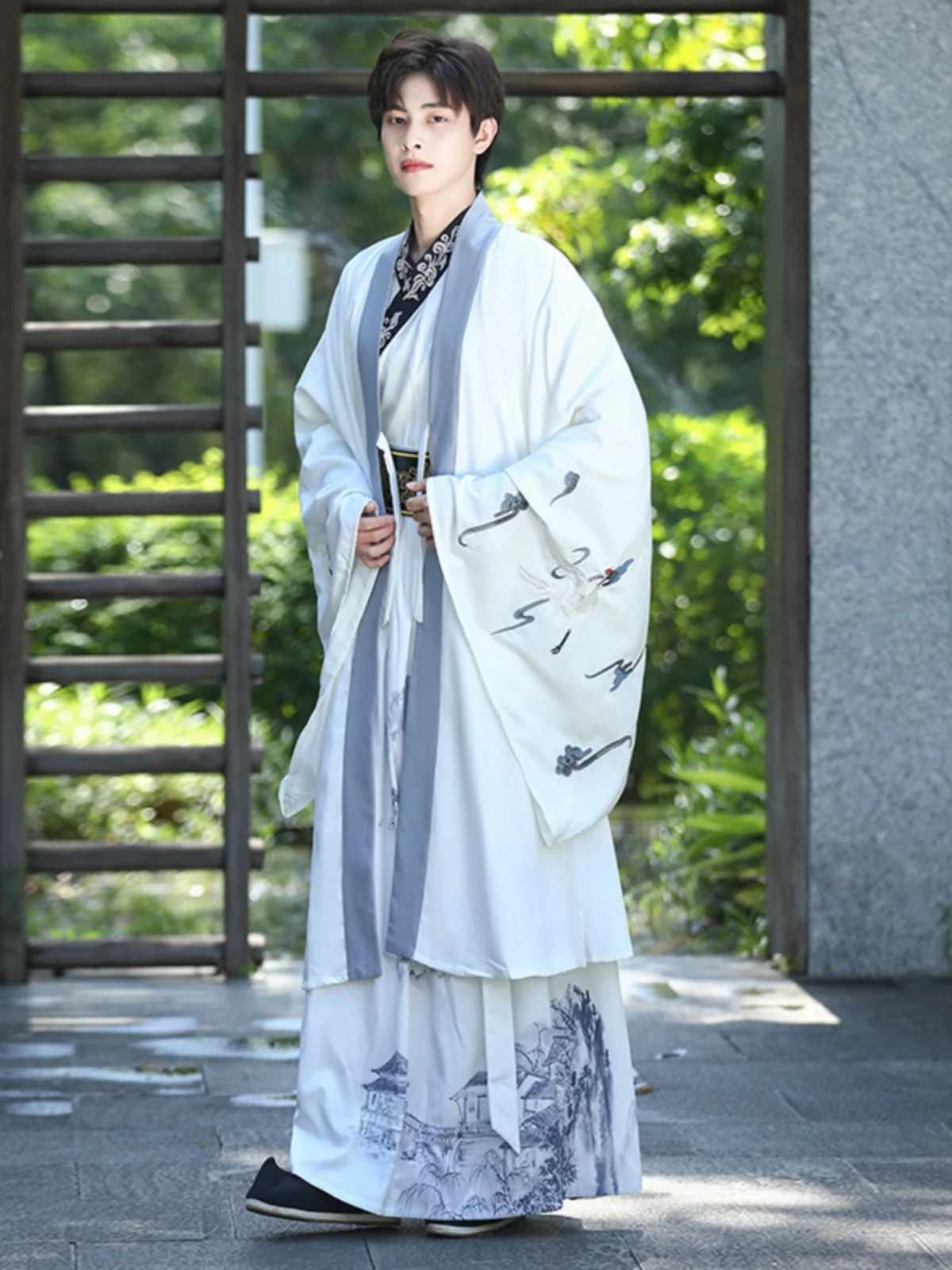 Abito da spadaccino in stile antico Hanfu Costume antico per bambini in stile cinese uomo donna set da due pezzi Abbigliamento Cosplay