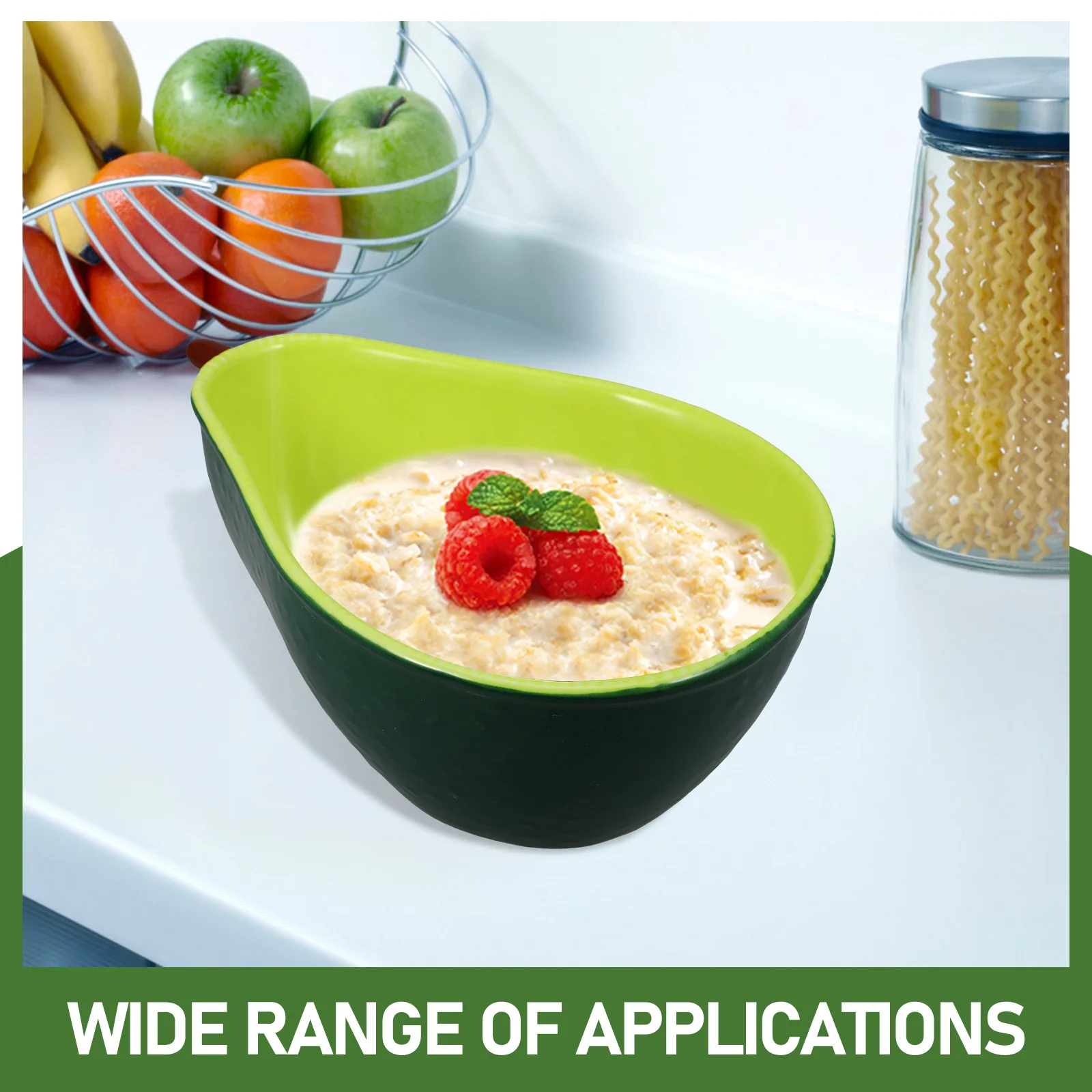 

Avocado Design Ceramic Bowl Scratch Impact Resistant Serving Dish Food Dessert Salad Plate Fruit Snack Bowl Home Catering