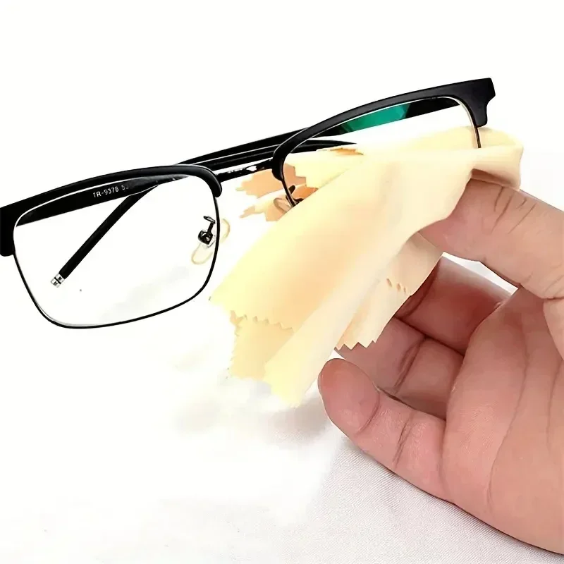 200pcs Solid Color Portable Square Ultrafine Fiber Soft Microfiber Clean Glasses Cloths Delicate Surfaces Screens Camera Lenses