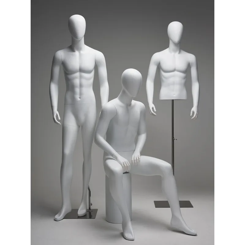 

Clothing store men's full body model display stand suit doll model human body window half body table display props