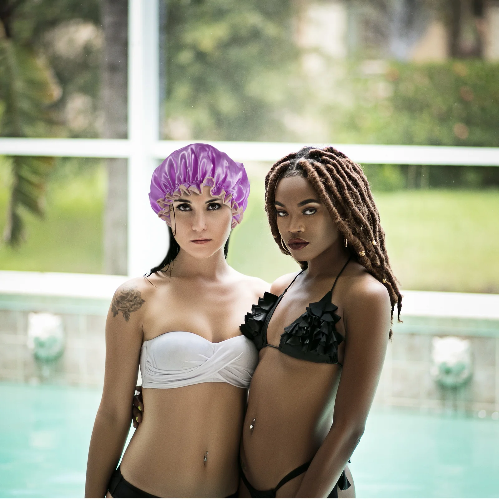 

6Pcs Shower Caps Waterproof Thick Reusable Hair Cover Elastic Band for Women Spa Salon Bath Large Shower Caps for Braids