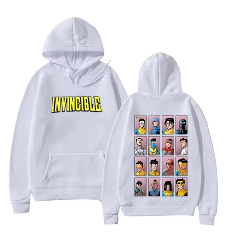 Imagen 2 del producto Invincible Variante Sudadera con capucha gráfica hombres mujeres vintage Sudadera de manga larga con estampado Gráficos moda sudadera con capucha de gran tamaño unisex