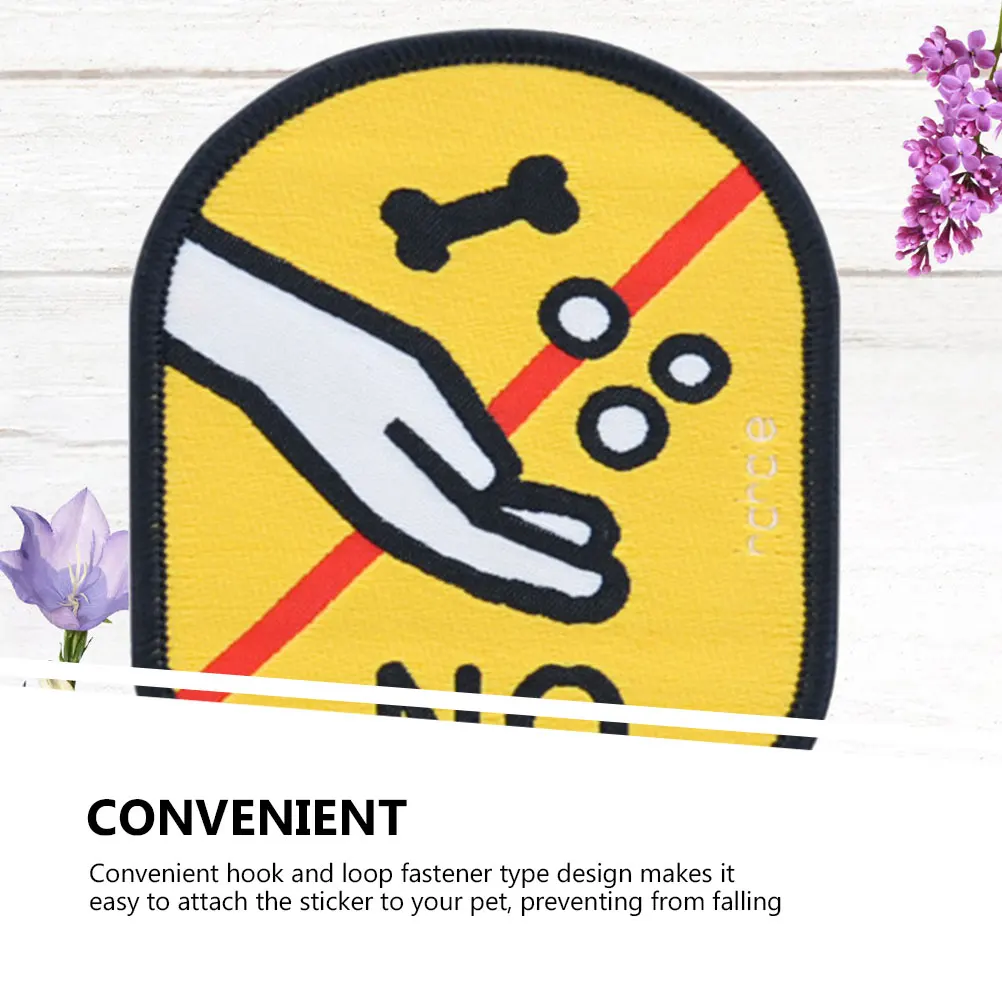 Наклейки для социальной идентификации домашних животных, поводок для собак, тканевая этикетка для щенков, предупреждающий знак, яркие цвета, высокая видимость, нет