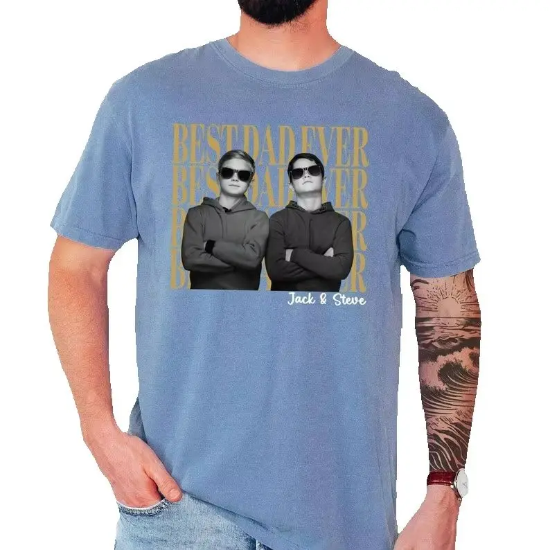 

Custom Photo Shirt Personalized Pet Photo Graphic Tee Add Text Name Dog Mama Birthday Gifts For Unisex Short Sleeve Trendy Tees