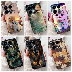 Case for Infinix 40 Pro Back Cover Fashion Cartoon Silicone Soft Bumber For Infinix Note40 Note 40 Pro Plus X6851 Phone Bags