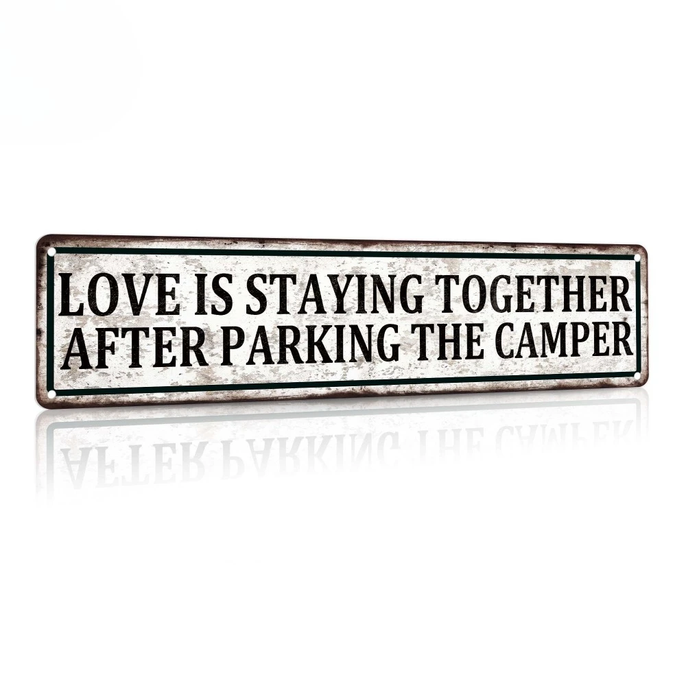 1pc Retro Camping Metal aluminum Sign - 
