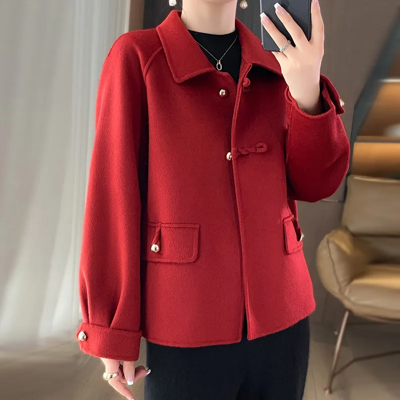 2025 Women's 100% Cashmere Thick Double sided Jacket Classic Multi functional Fashion Suitable for Business