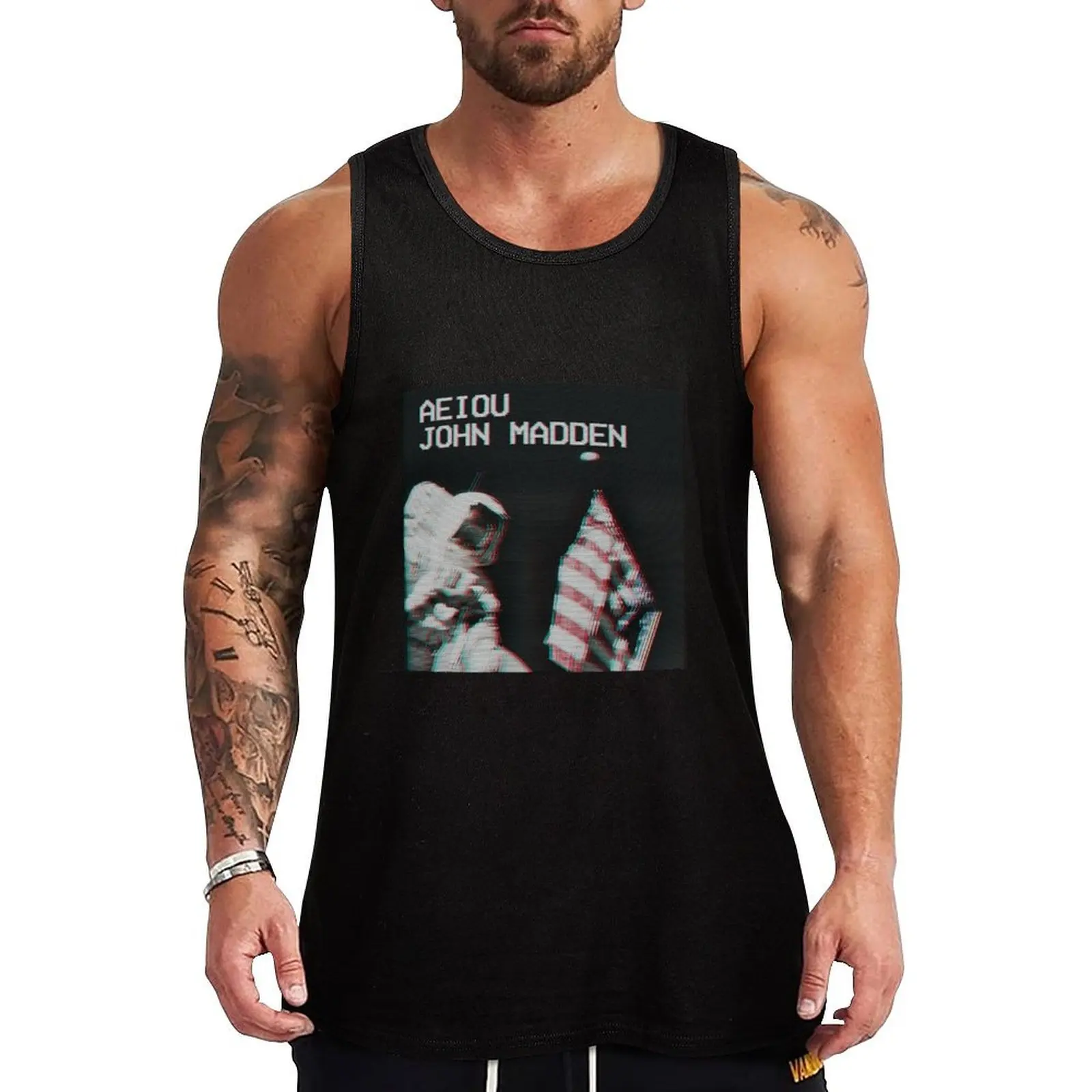 AEIOU John Madden Tank Top fashion 2024 man sleeveless gym shirts male man sexy?costume men gym