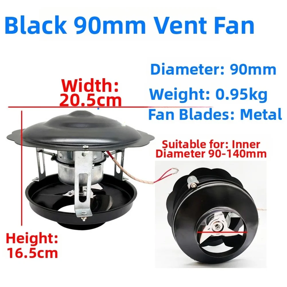 60W Residential Chimney Ventilation Fan Compact Design For Home, Heated Brick Bed Warm Air Circulation Unit