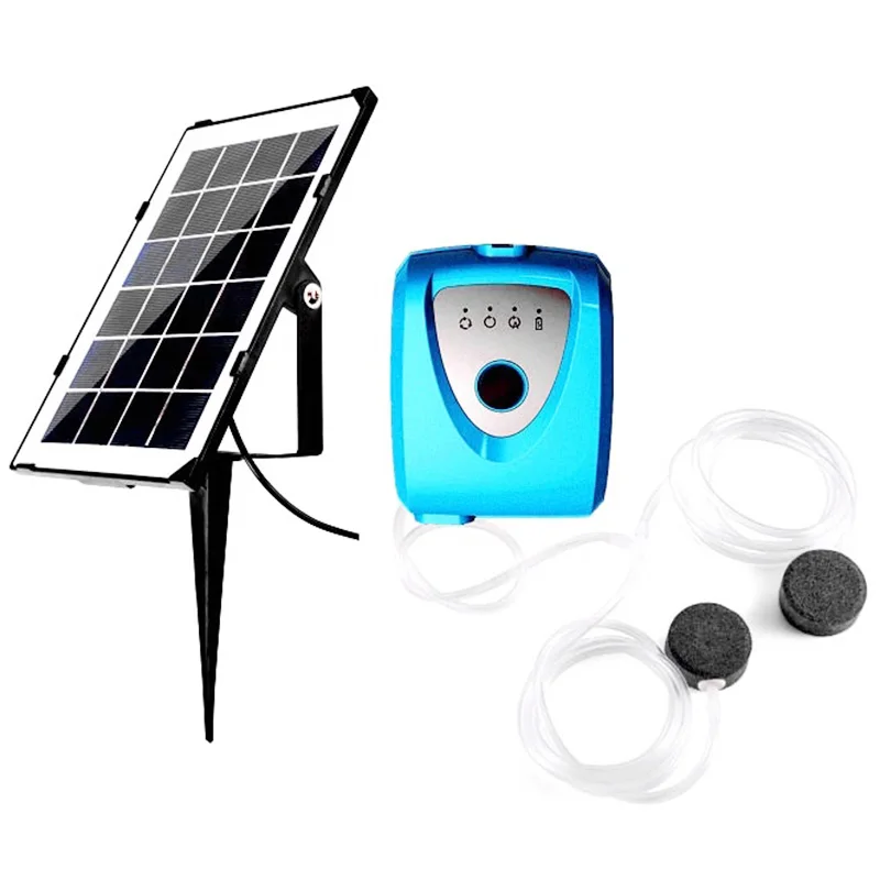 

Solar Powered Charging Water Mini Aquarium Air Pump Fish Tank Oxygen Air Compressor Aerator Air Flow Maker