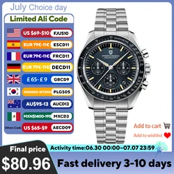 2026 New PAGANI DESIGN Tribute to CK2998 Moon Watch Retro Luxury Quartz Watches For Men Stainless steel Sport Chronograph Man