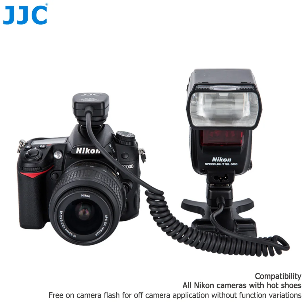 JJC 1.3m TTL Off Camera Flash Cords Hot Shoe Sync Remote Light Focus Cable for Nikon D series DSLR Speedlites SB-5000/SB-800