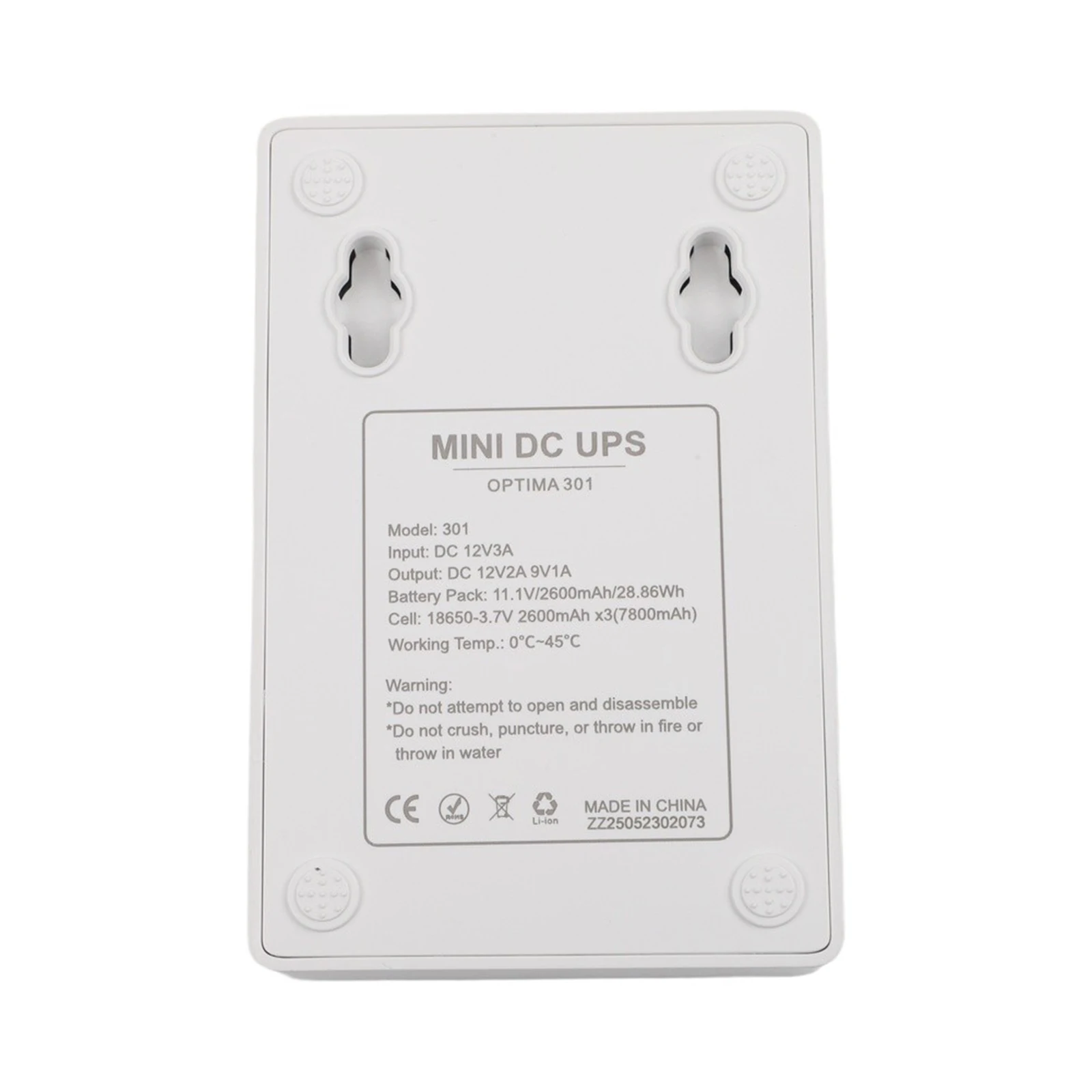 DC 5.5*2.1 Input Port Uninterruptible Power Supply Backup Power Supply Output Voltage 12V 9V for rugged ABS Material