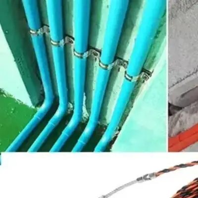 10M to 50M Fish Tape Cable Puller with Multiple Head Options Flat Round Pulley for Ground Ceiling Wiring Tasks