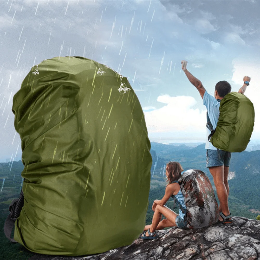 Backpack Rain Cover, 35L Outdoor Hiking Travel Double‑Shoulder Bag Cover, Book Bag Riding Pack Dustproof Cover